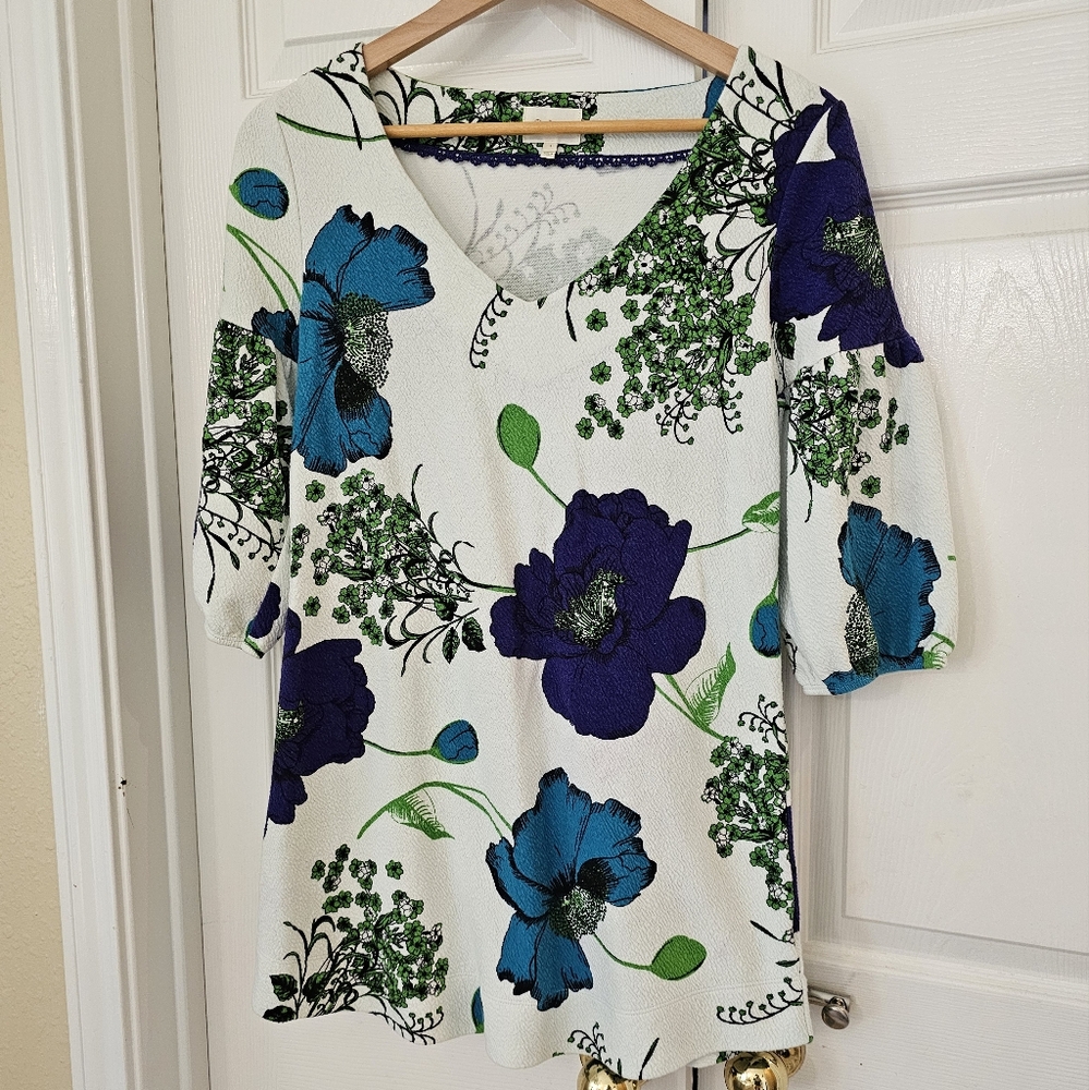 Anthropologie Floral Top